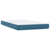 Boxspringbett mit Matratze Dunkelblau 120x210 cm Samt