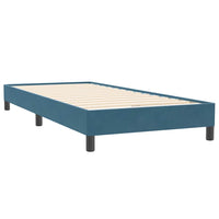 Boxspringbett mit Matratze Dunkelblau 100x220 cm Samt