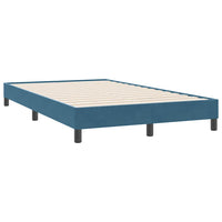 Boxspringbett mit Matratze Dunkelblau 120x220 cm Samt