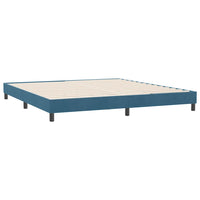 Boxspringbett mit Matratze Dunkelblau 180x210 cm Samt