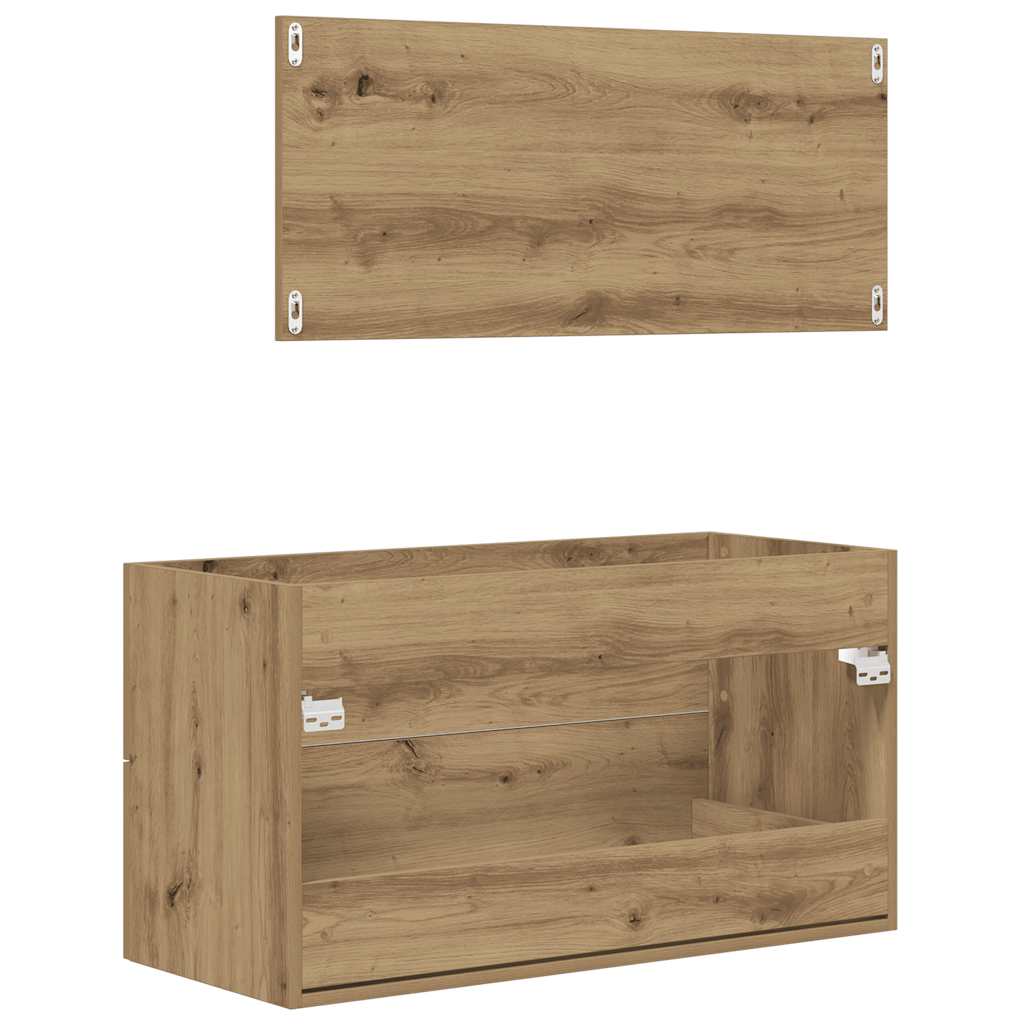2-tlg. Badmöbel-Set Artisan-Eiche Holzwerkstoff