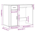 Schreibtisch Artisan-Eiche 100x49x75 cm Holzwerkstoff