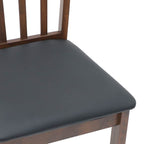 Esszimmerstühle mit Kissen 2 Stk. Braun Massivholz Gummibaum
