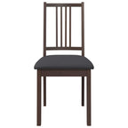 Esszimmerstühle mit Kissen 2 Stk. Braun Massivholz Gummibaum