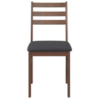 Esszimmerstühle mit Kissen 2 Stk. Braun Massivholz Gummibaum