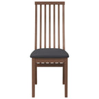 Esszimmerstühle mit Kissen 2 Stk. Braun Massivholz Gummibaum