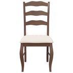 Esszimmerstühle mit Kissen 2 Stk. Braun Massivholz Gummibaum