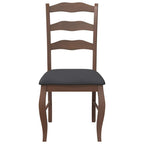 Esszimmerstühle mit Kissen 2 Stk. Braun Massivholz Gummibaum