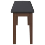 Bank 110 cm Braun Massivholz Gummibaum