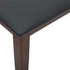Bank 110 cm Braun Massivholz Gummibaum