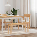 Bank 110 cm Massivholz Gummibaum