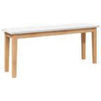 Bank 110 cm Massivholz Gummibaum