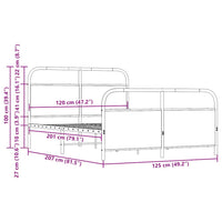 Bettgestell ohne Matratze 120x200 cm Sonoma-Eiche Holzwerkstoff