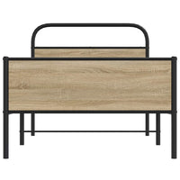 Bettgestell ohne Matratze 107x203 cm Sonoma-Eiche Holzwerkstoff