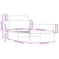 Bettgestell ohne Matratze 107x203 cm Sonoma-Eiche Holzwerkstoff