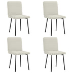 Esszimmerstühle 4 Stk. Creme Samt