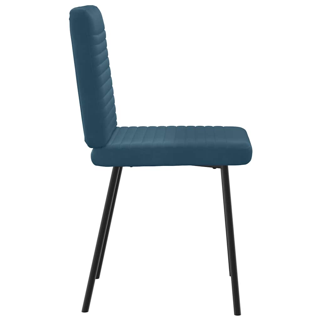 Esszimmerstühle 4 Stk. Blau Samt