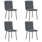 Esszimmerstühle 4 Stk. Dunkelgrau Samt
