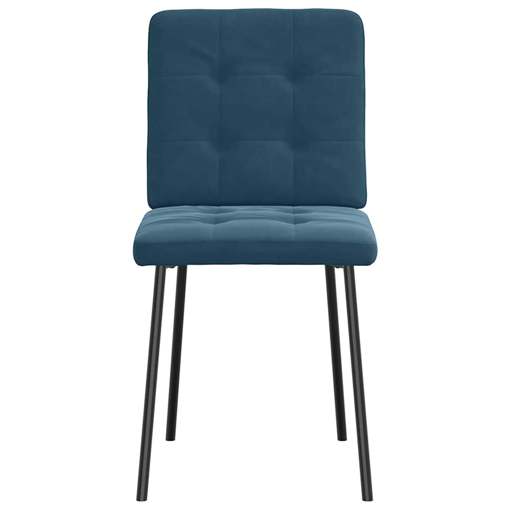 Esszimmerstühle 6 Stk. Blau Samt