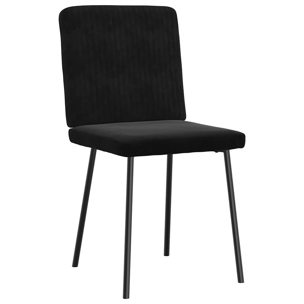Esszimmerstühle 6 Stk. Schwarz Samt