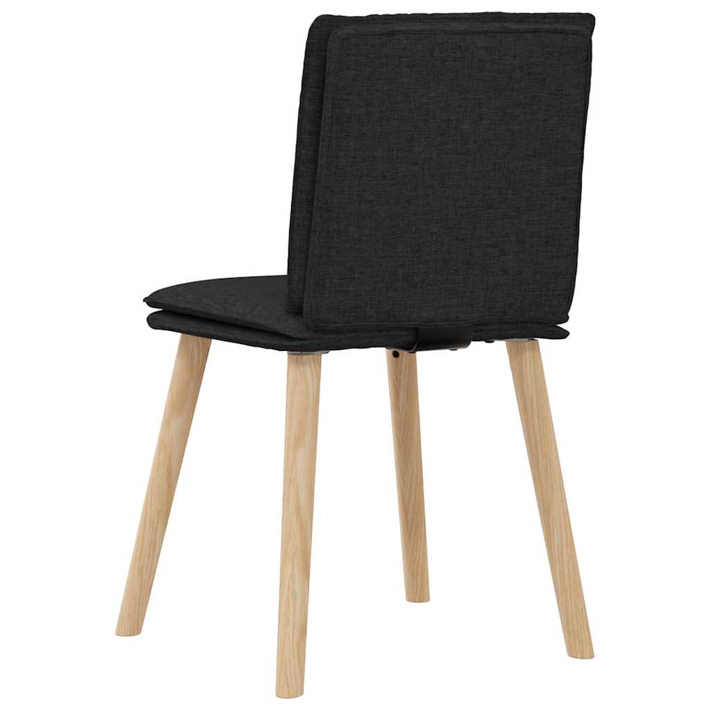 Esszimmerstühle 6 Stk. Schwarz Stoff