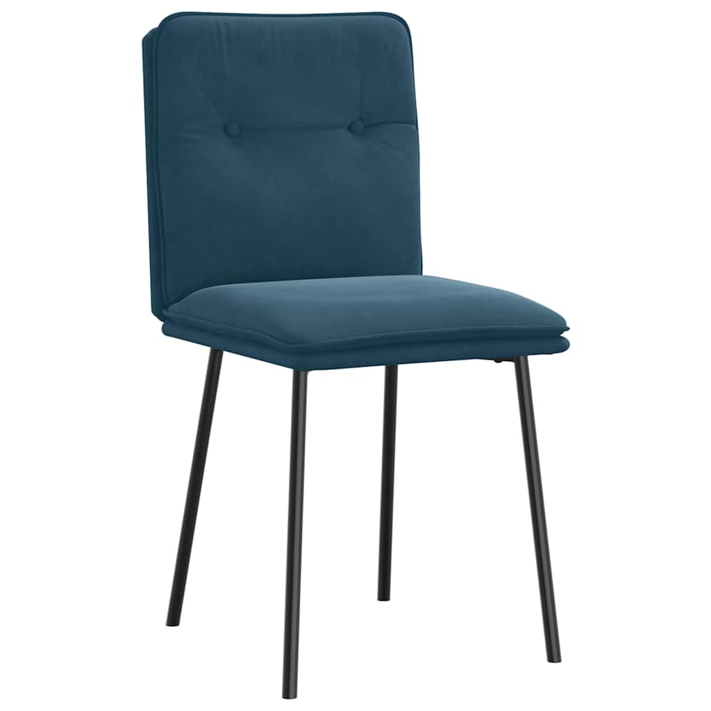 Esszimmerstühle 6 Stk. Blau Samt