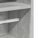 Badezimmerschrank mit Rollenhalter Betongrau 20,5x22x90 cm