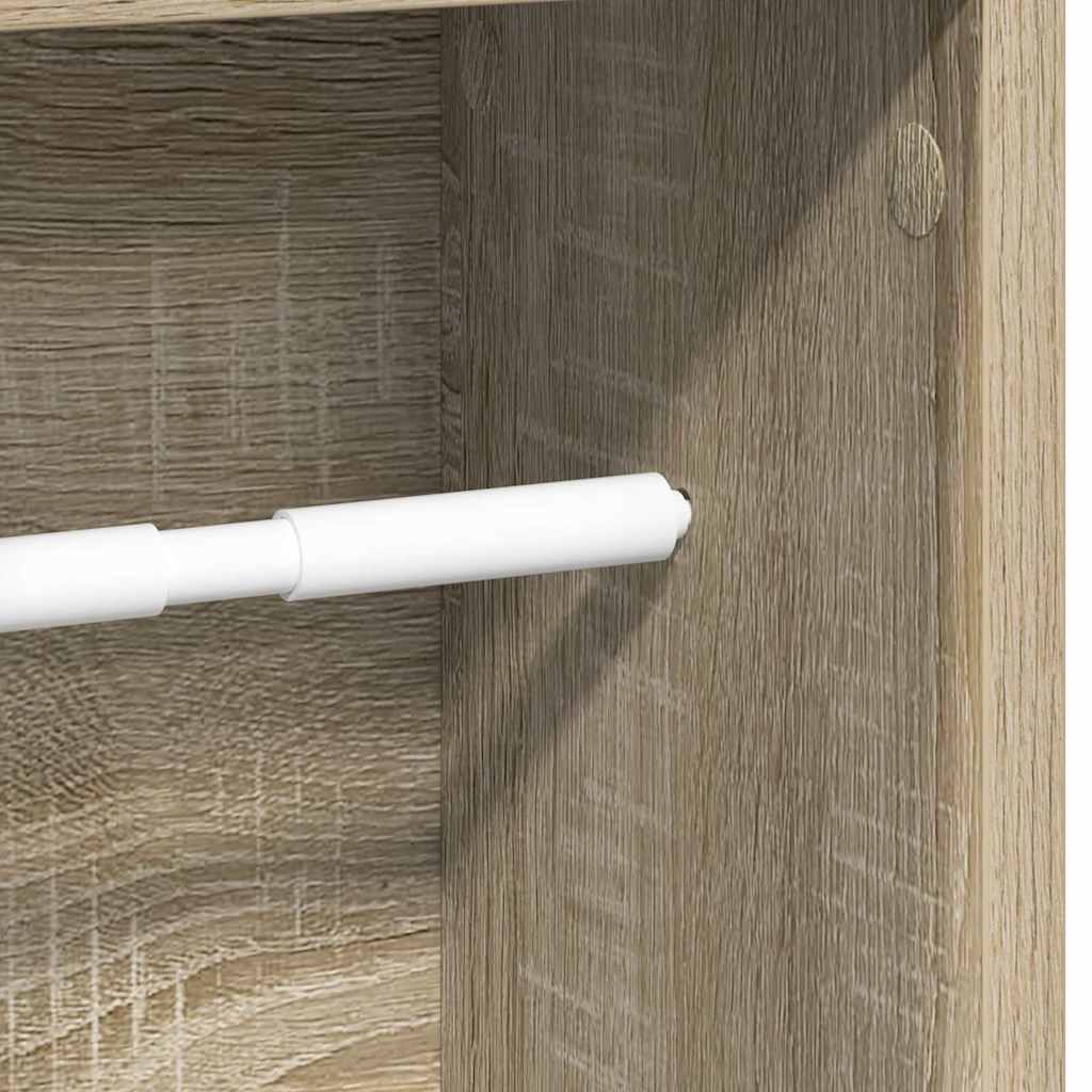 Badezimmerschrank mit Rollenhalter Sonoma-Eiche 20,5x20x90 cm