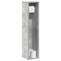 Badezimmerschrank mit Rollenhalter Betongrau 20,5x20x90 cm