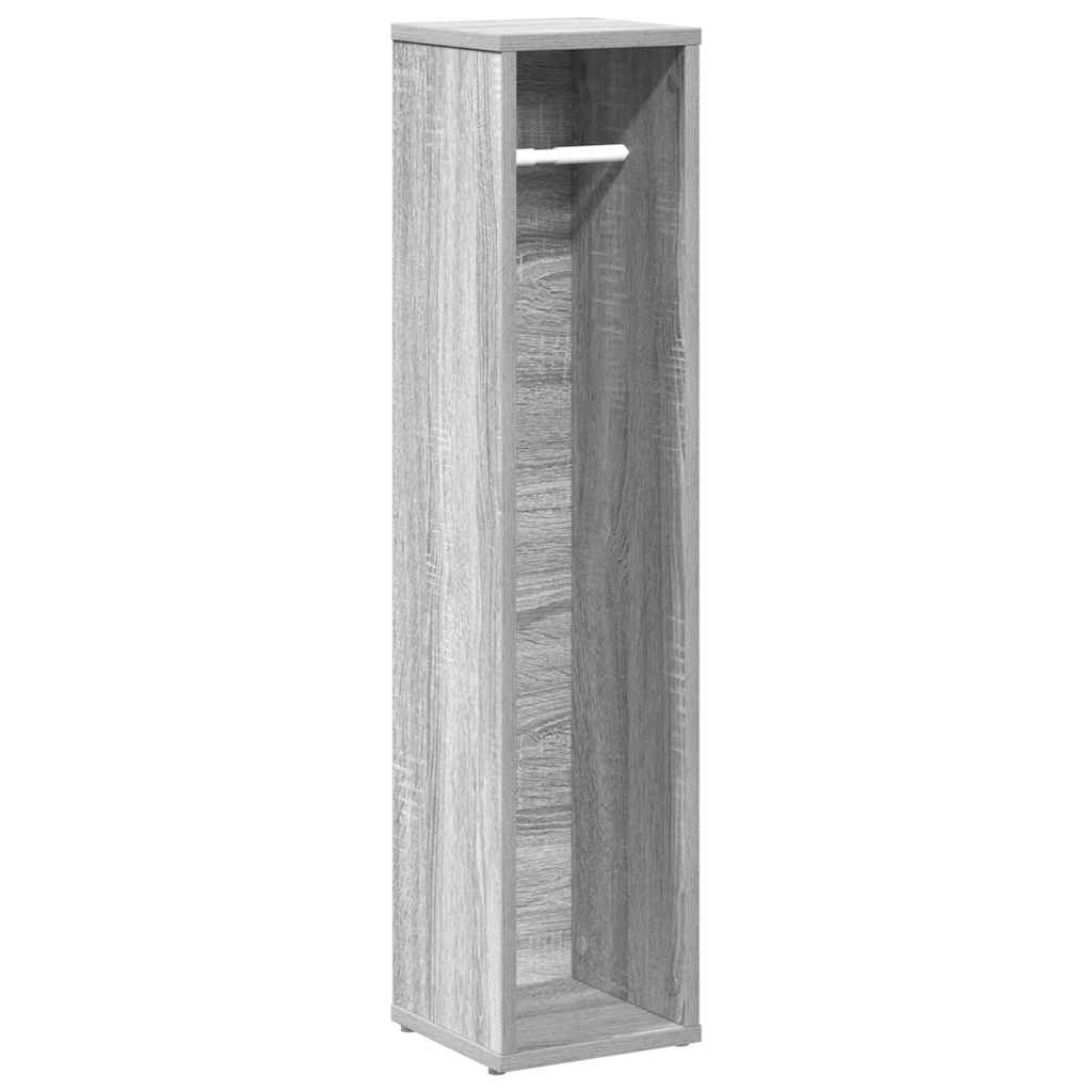 Badezimmerschrank mit Rollenhalter Grau Sonoma 20,5x20x90 cm