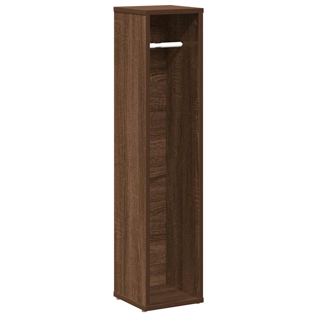Badezimmerschrank mit Rollenhalter Braune Eiche 20,5x20x90 cm