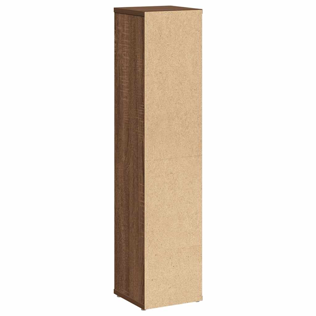 Badezimmerschrank mit Rollenhalter Braune Eiche 20,5x20x90 cm