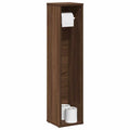 Badezimmerschrank mit Rollenhalter Braune Eiche 20,5x20x90 cm