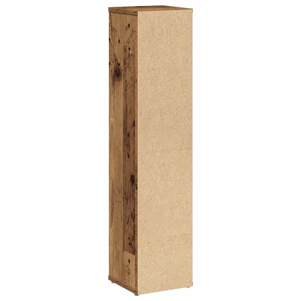 Badezimmerschrank mit Rollenhalter Altholz 20,5x20x90 cm