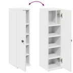 Badezimmerschrank mit Rollenhalter Weiß 20,5x22x72 cm
