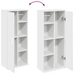 Badezimmerschrank mit Rollenhalter Weiß 39x22x90 cm