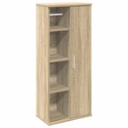Badezimmerschrank mit Rollenhalter Sonoma-Eiche 39x22x90 cm