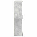 Badezimmerschrank mit Rollenhalter Betongrau 39x22x90 cm