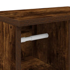 Badezimmerschrank mit Rollenhalter Räuchereiche 39x22x90 cm