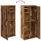 Badezimmerschrank mit Rollenhalter Altholz-Optik 39x22x90 cm