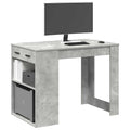 Schreibtisch mit Schubladen und Ablage Betongrau 102x62x77,5 cm