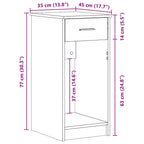 Computerschrank mit Schublade Artisan-Eiche 35x45x77 cm