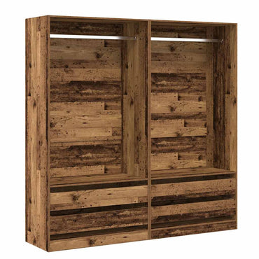 Kleiderschrank Altholz-Optik 100x50x200 cm Holzwerkstoff