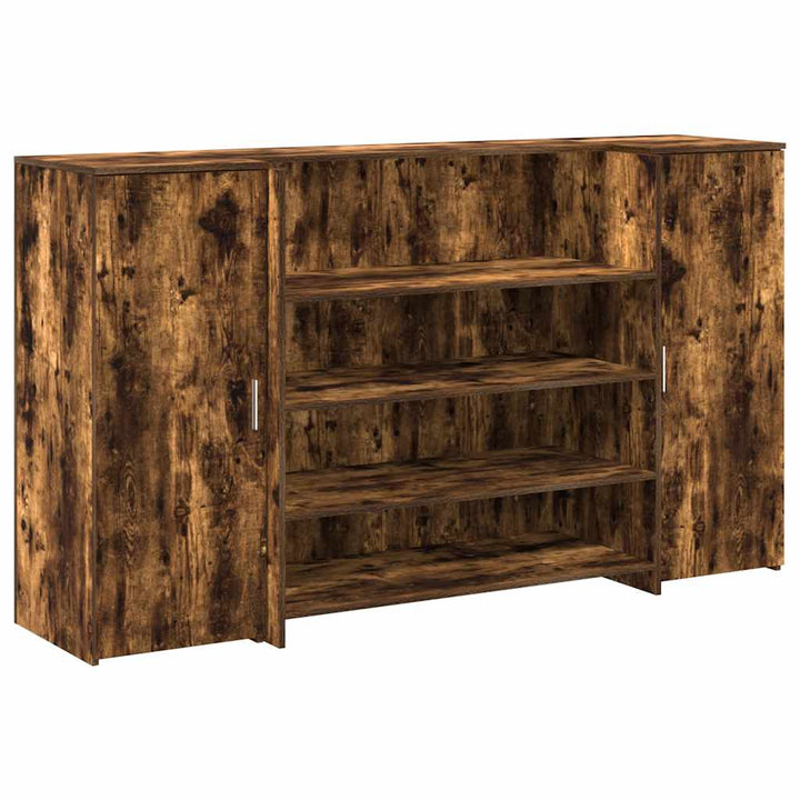 Empfangstheke Räuchereiche 180x50x103,5 cm Holzwerkstoff
