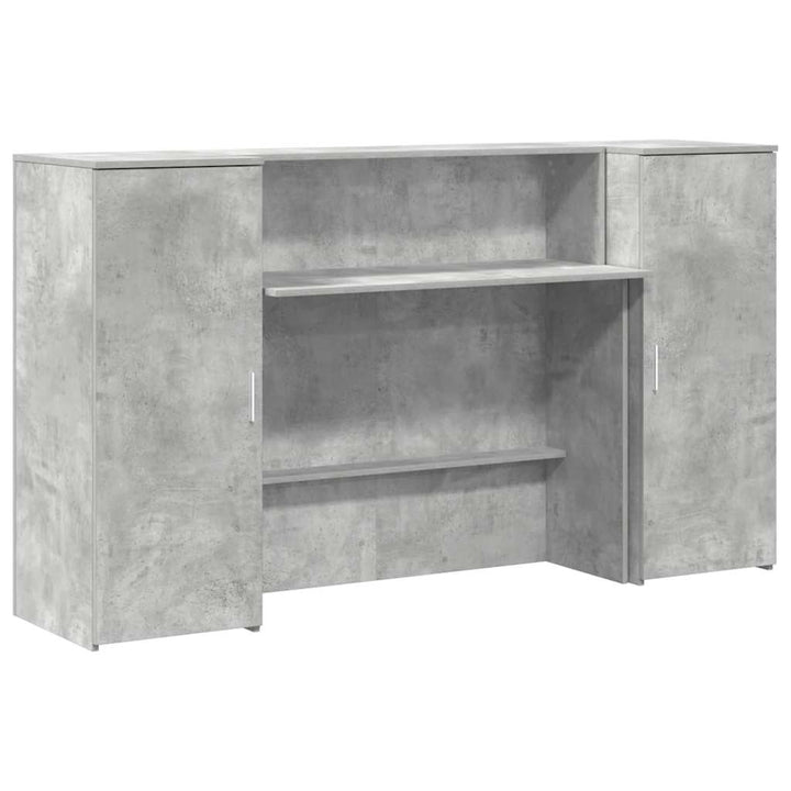 Empfangstheke Betongrau 180x50x103,5 cm Holzwerkstoff