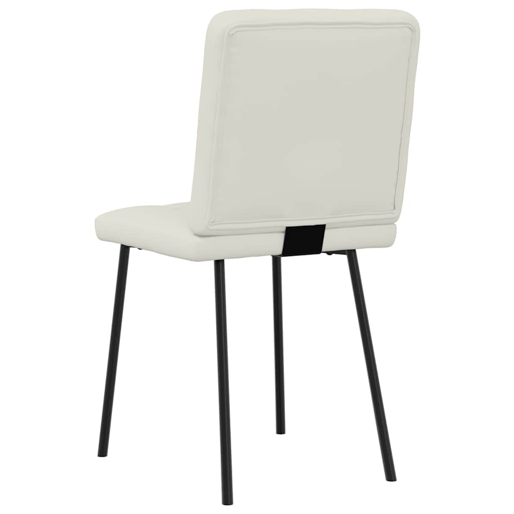 Esszimmerstühle 2 Stk. Creme Samt