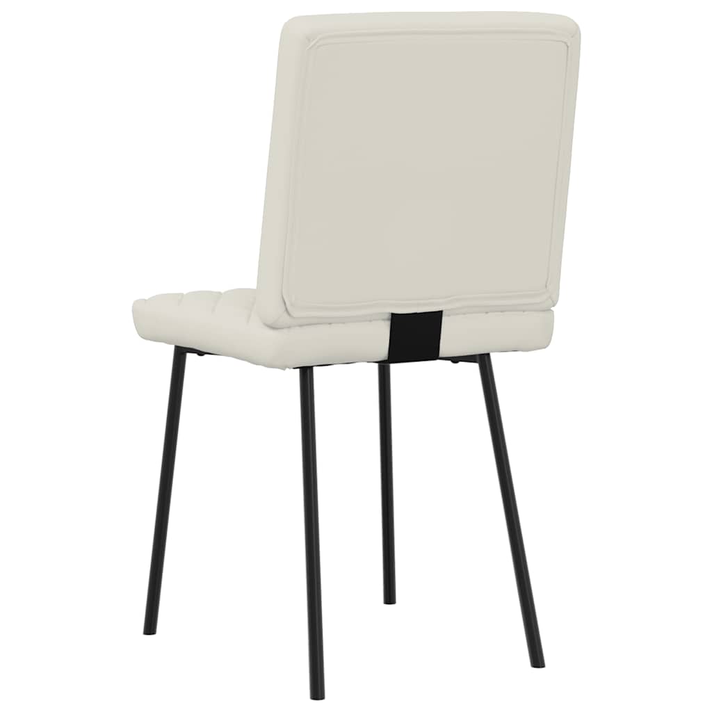 Esszimmerstühle 2 Stk. Creme Samt