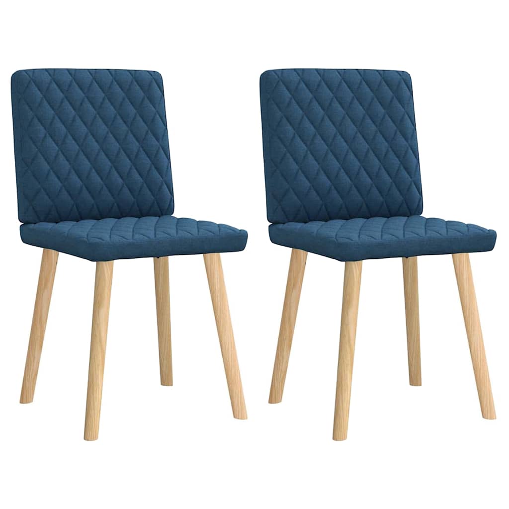 Esszimmerstühle 2 Stk. Blau Stoff