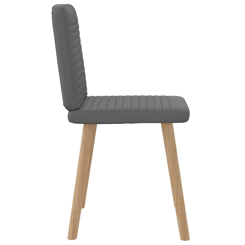Esszimmerstühle 2 Stk. Dunkelgrau Stoff