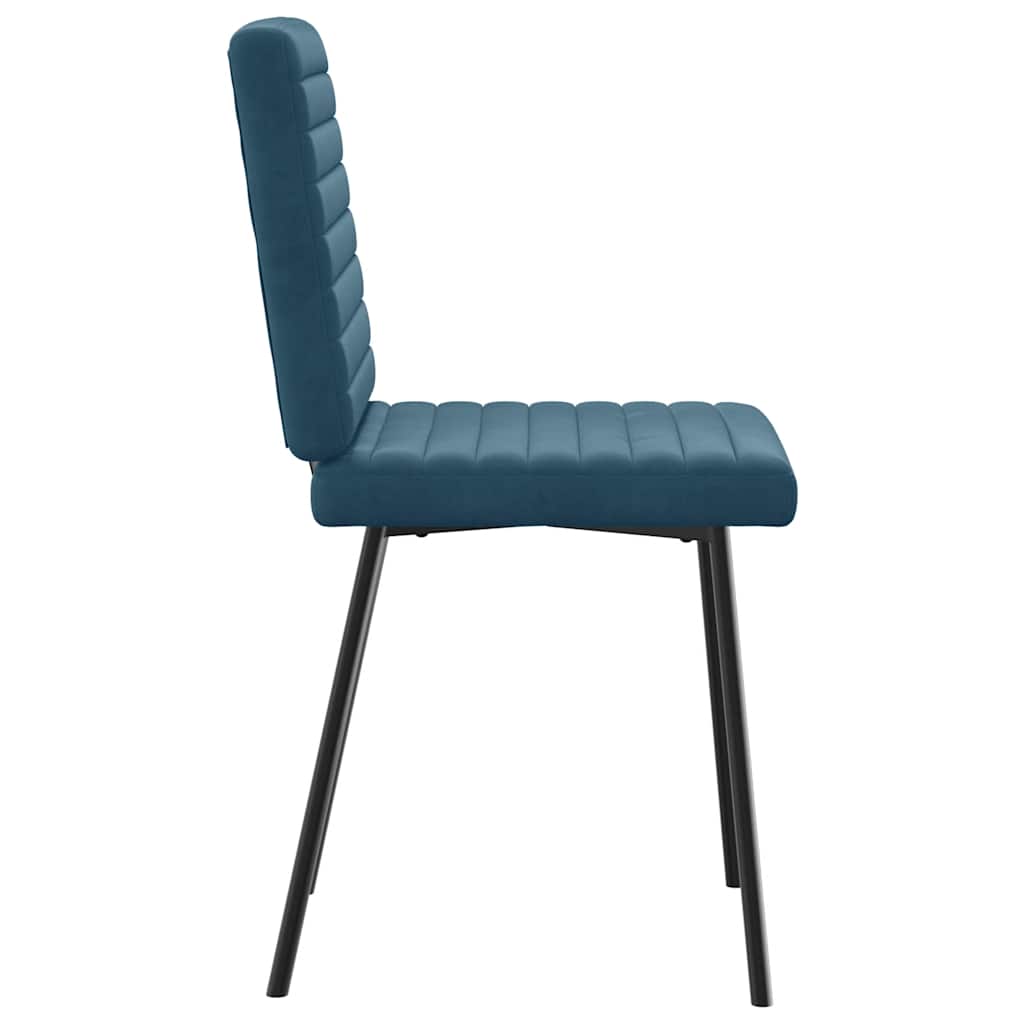 Esszimmerstühle 2 Stk. Blau Samt